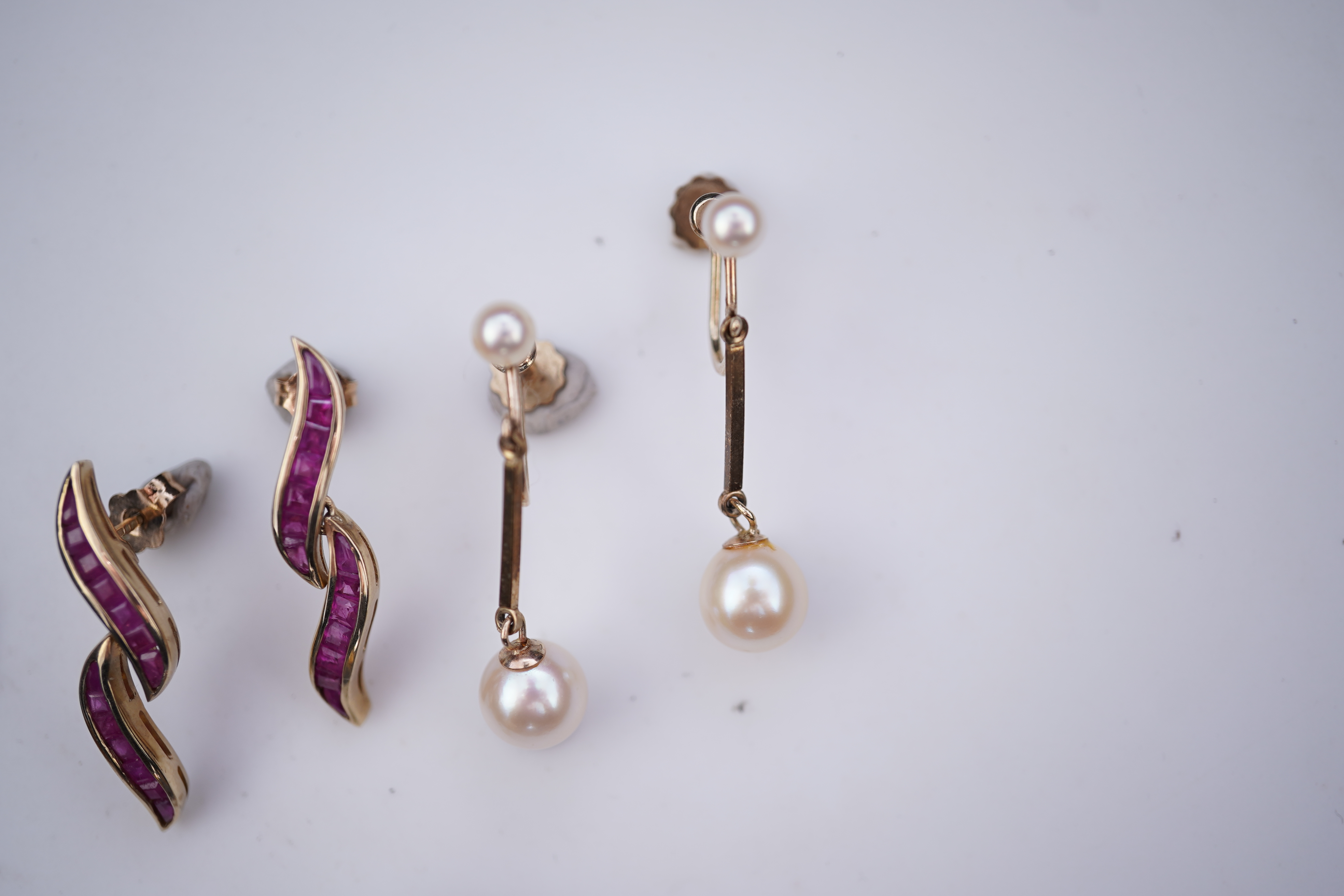 A collection of earrings
